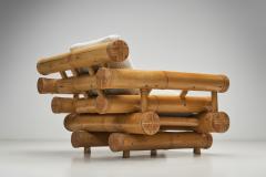 Pair of Sculptural Bamboo Lounge Chairs Europe Mid 20th Century - 4335526