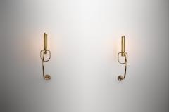 Pair of Sculptural Brass Wall Lamps Europe Mid 20th Century - 4398864