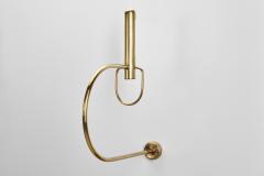 Pair of Sculptural Brass Wall Lamps Europe Mid 20th Century - 4398869