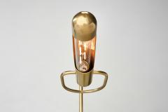 Pair of Sculptural Brass Wall Lamps Europe Mid 20th Century - 4398873