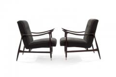 Pair of Sculptural Brazilian Lounge Chairs in Mohair - 398590