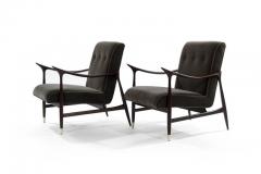 Pair of Sculptural Brazilian Lounge Chairs in Mohair - 398591