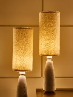 Pair of Sculptural Ceramic Table Lamps by Andr Bloch - 4795791