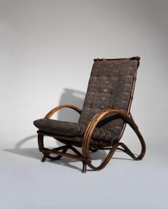 Pair of Sculptural Dutch Rattan Lounge Armchairs Mid Century Modern 1960s - 4602484