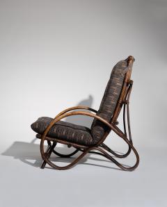 Pair of Sculptural Dutch Rattan Lounge Armchairs Mid Century Modern 1960s - 4602485
