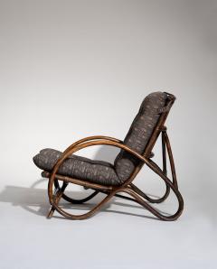 Pair of Sculptural Dutch Rattan Lounge Armchairs Mid Century Modern 1960s - 4602491