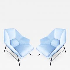 Pair of Sculptural Italian Lounge Chairs 1960s - 1537609