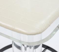 Pair of Sculptural Lucite Bar Stools - 187522