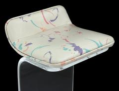 Pair of Sculptural Molded Lucite Bar Stools - 187531