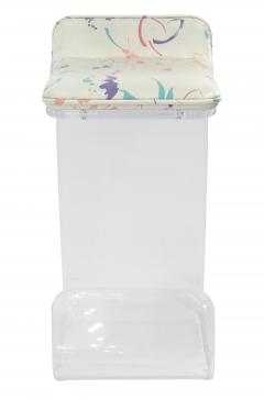 Pair of Sculptural Molded Lucite Bar Stools - 187532