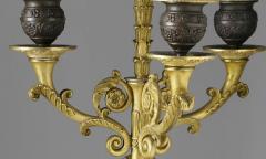Pair of Second Empire French Gilt and Patinated Bronze Four Light Candelabra - 759423