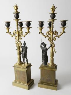 Pair of Second Empire French Gilt and Patinated Bronze Four Light Candelabra - 759424