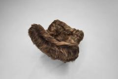Pair of Sheepskin Easy Chairs in the manner of Erik Bertil Karl n Sweden 1940s - 4174684
