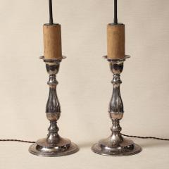 Pair of Sheffield Candlestick Lamps - 4015611