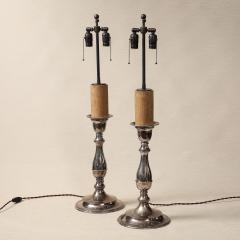 Pair of Sheffield Candlestick Lamps - 4015612