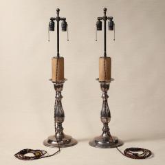 Pair of Sheffield Candlestick Lamps - 4015613