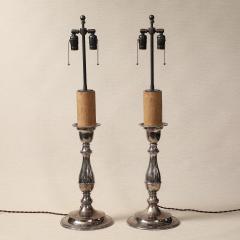 Pair of Sheffield Candlestick Lamps - 4015614