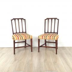 Pair of Sheraton Mahogany Side Chairs England 19th century - 4048646