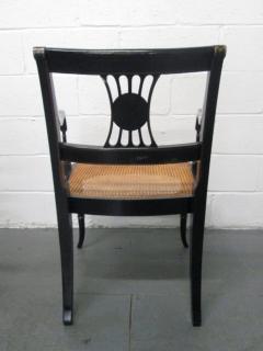 Pair of Sheraton Style Stenciled Armchairs - 1310801