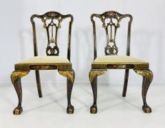 Pair of Side Chairs With Gold Gilt Claw Foot Details Circa 1940s - 4128395