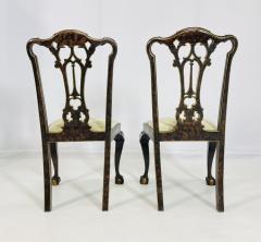 Pair of Side Chairs With Gold Gilt Claw Foot Details Circa 1940s - 4128404