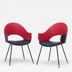 Pair of Side Chairs designed by Cerutti di Ugo DAlessio C 1960 Italy - 3572198