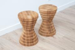 Pair of Side Tables Stools - 1900172