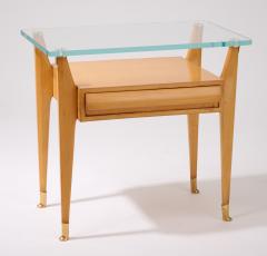 Pair of Side Tables with Faceted Legs and Sabots Italy 1950s - 3572820