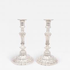 Pair of Silver Candlesticks France 19th century - 3955676