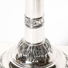 Pair of Silver Corinthian Column Acanthus Sabbath Candlesticks by Ludwig Nast - 4792425