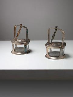 Pair of Silver Plate Cheese Holders by Gio Ponti for Calderoni - 4723968