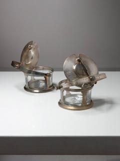 Pair of Silver Plate Cheese Holders by Gio Ponti for Calderoni - 4723972