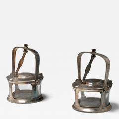Pair of Silver Plate Cheese Holders by Gio Ponti for Calderoni - 4728645