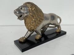 Pair of Silvered Brass Lion Sculptures Bookends - 937819