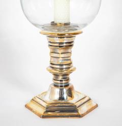 Pair of Silvered Photophores with Hurricane Shades - 3545396