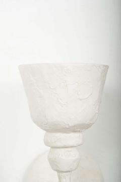 Pair of Single Arm White Plaster Sconces - 4336413