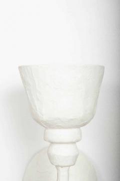 Pair of Single Arm White Plaster Sconces - 4336416