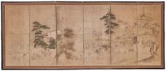 Pair of Six Panel Screens Whale Hunting and Harvesting - 4203064