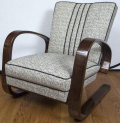 Pair of Sleek Mid Century Halabala Style Lounge Chairs - 925075