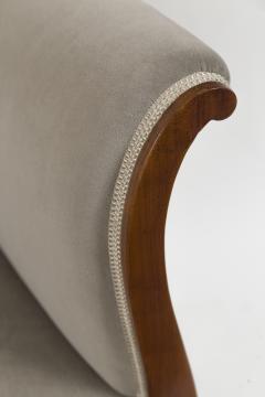 Pair of Sleek Viennese Biedermeier Upholstered Armchairs - 2175445
