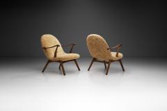 Pair of Slipper Chairs Upholstered in Sheepskin Europe 1960s - 3717546