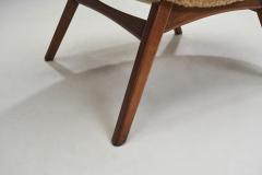 Pair of Slipper Chairs Upholstered in Sheepskin Europe 1960s - 3717556