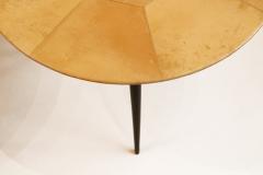 Pair of Small Aldo Tura Parchment Top Side Tables Italy 1950s - 3707930