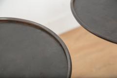 Pair of Small Black Iron Side or Drink Tables - 4374943