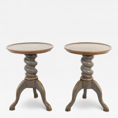 Pair of Small Drinks Tables U S A circa 1980 - 3700833