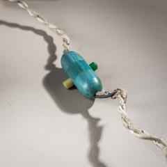 Pair of Small Table Lamps with Glass Base by Seguso Vetri d Arte Italy 1940s - 4435958