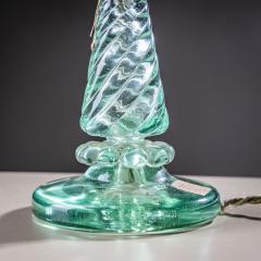 Pair of Small Table Lamps with Glass Base by Seguso Vetri d Arte Italy 1940s - 4435959