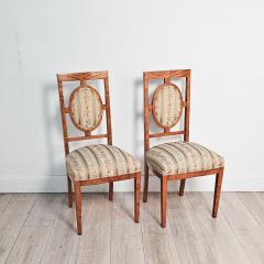 Pair of Smaller Swedish or Russian Birch Side Chairs circa 1900 - 3273391