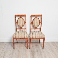 Pair of Smaller Swedish or Russian Birch Side Chairs circa 1900 - 3273392