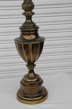 Pair of Solid Brass 12 Sided Trophy Urn Lamp - 4157868